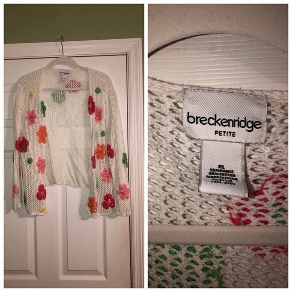 breckenridge Tops - Breckenridge Floral Crochet Cardigan